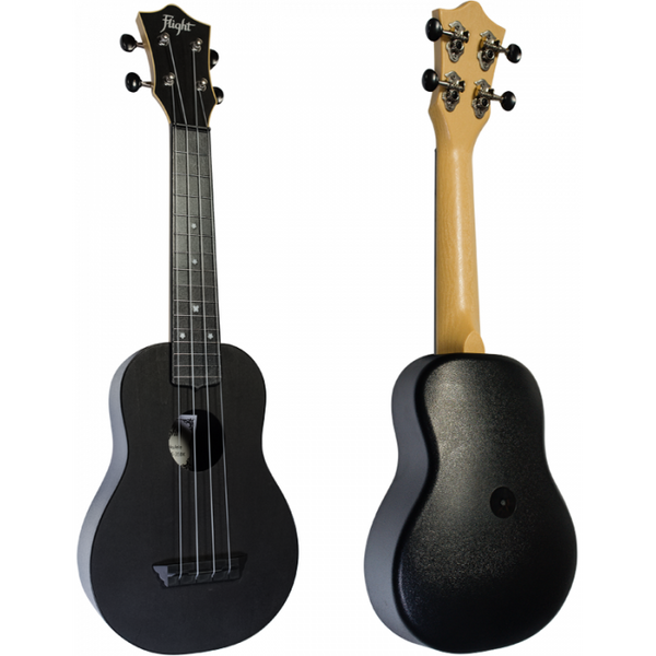 Ukelele Soprano Flight TUS-35BK Travel Negro